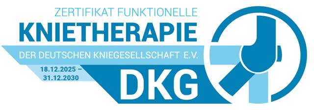 Zertifikat Funktionelle Knietherapie der Deutschen Kniegesellschaft e. V. für Julian Henke, gültig vom 18.12.2025 bis 31.12.2030